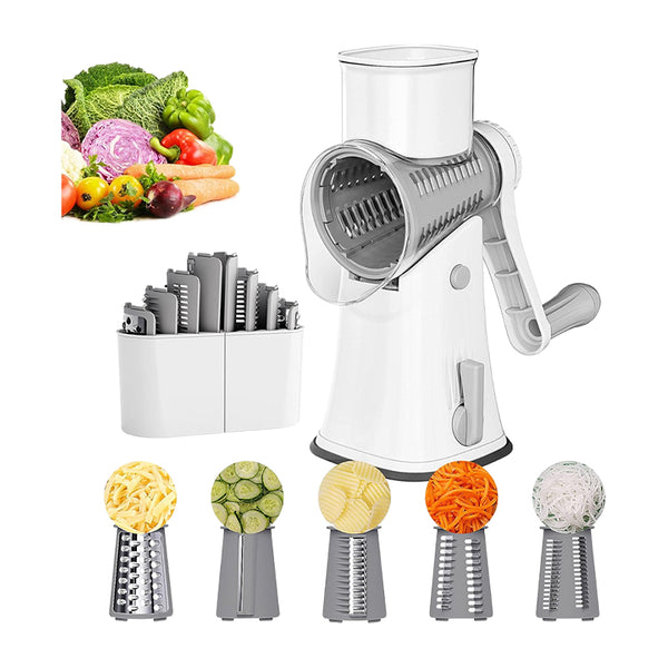 Rallador de queso rotatorio 5 en 1 Sakerplus