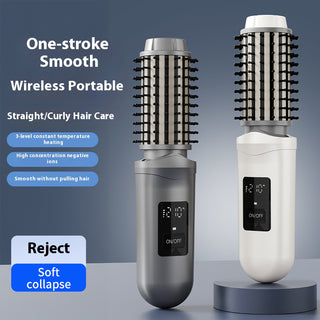 Sakerplus® Portable 3-in-1 Cordless Curling Brush