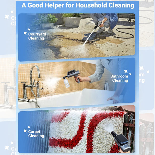 Sakerplus Portable Cordless Pressure Washer Kit