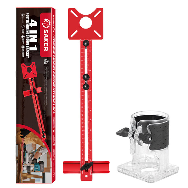 Robust Woodworking Bracket for Milling Tasks - SAKER® 4 in 1 Router Milling Groove Bracket