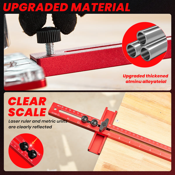 Robust Woodworking Bracket for Milling Tasks - SAKER® 4 in 1 Router Milling Groove Bracket