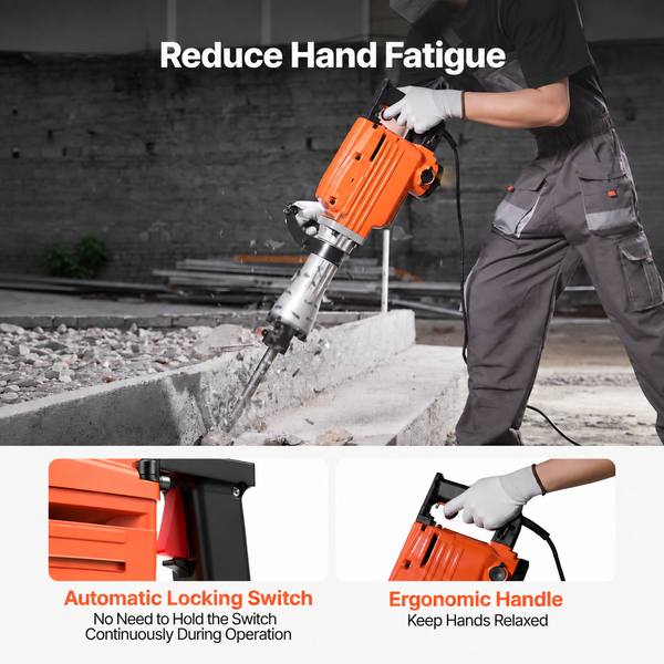 Sakerplus® Heavy Duty Concrete Demolition Jack Hammer
