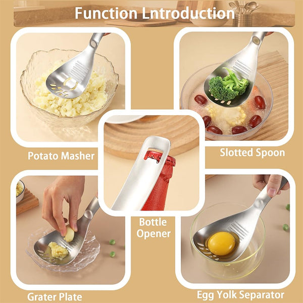 Sakerplus® Multifunction Stainless Steel Cooking Grater Spoon