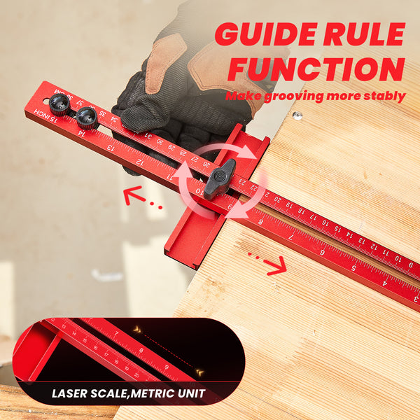 Robust Woodworking Bracket for Milling Tasks - SAKER® 4 in 1 Router Milling Groove Bracket