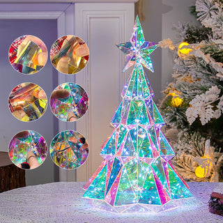 Sakerplus Lighted Prism Christmas Tree Decor