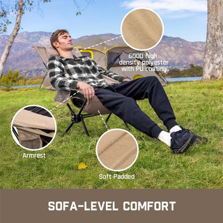 Sakerplus® Comfortable High Back Portable Camping Chair