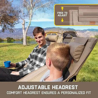 Sakerplus® Comfortable High Back Portable Camping Chair