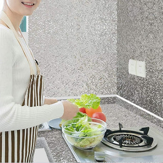 Sakerplus® Waterproof & Oil-Proof Orange Peel Aluminum Foil Contact Paper