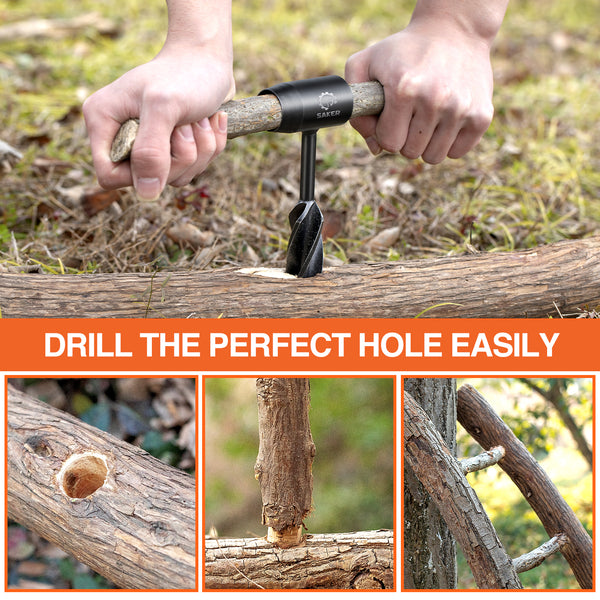 Portable Multi-Tool for Outdoor Adventures - SAKER® Upgrade Bushcraft Hand Auger Wrench