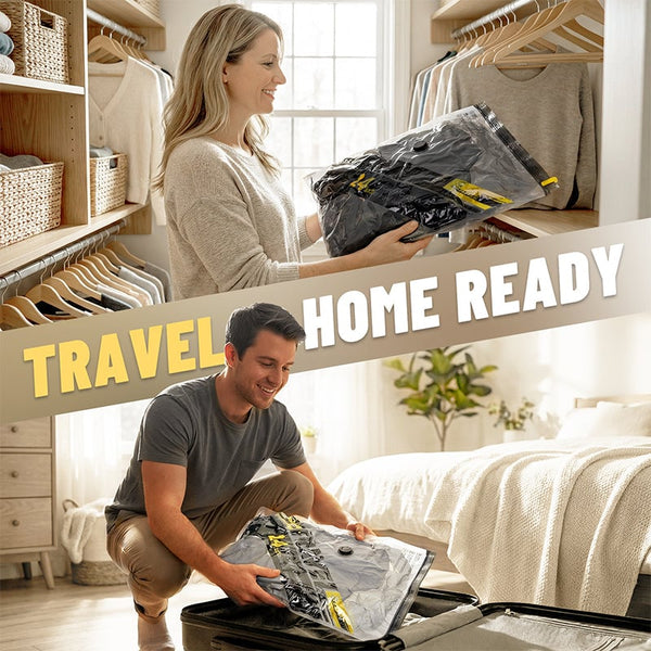 Sakerplus® Portable Vacuum Storage Bags Set-CLEARANCE SALE – MASSIVE SAVINGS!