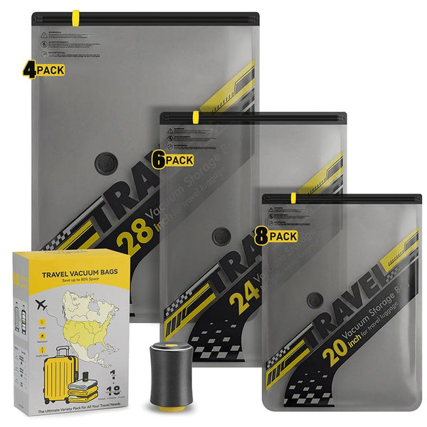 Sakerplus® Portable Vacuum Storage Bags Set-CLEARANCE SALE – MASSIVE SAVINGS!