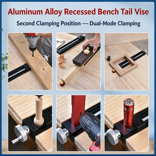 Sakerplus® Adjustable Workbench Tail Vise Clamp