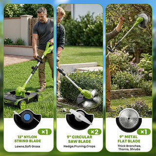 Sakerplus® 12-Inch Electric Weed Wacker &Eater