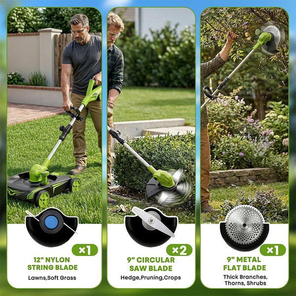 Sakerplus® 12-Inch Electric Weed Wacker &Eater