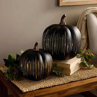 Sakerplus Illuminated Starry Night Glass Pumpkins