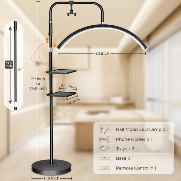 Sakerplus® Dimmable Half Moon LED Lash Lamp