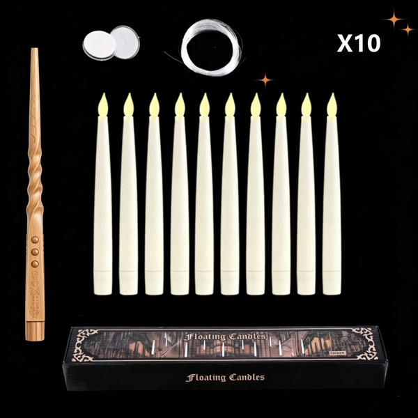 Sakerplus® Floating Flameless LED Taper Candle Set