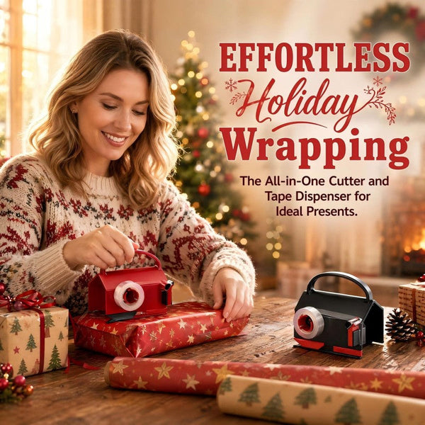 Sakerplus® Wrapping Paper Cutter Tape Dispenser Kit