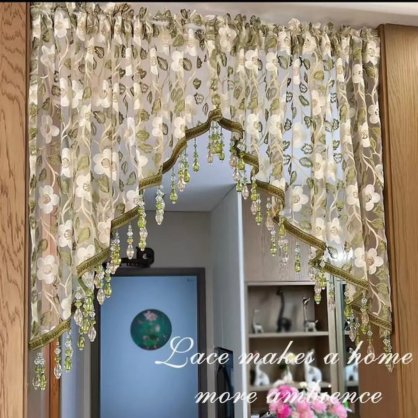 Sakerplus® Bedroom Lace Curtain With Adjustable Rod