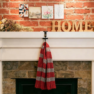 Sakerplus Adjustable Fireplace Garland and Stocking Hanger