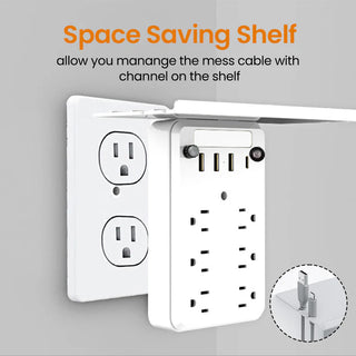 Sakerplus Multi-plug outlet with night light