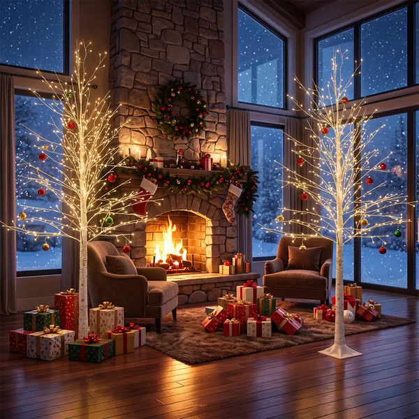 Sakerplus® Warm White LED Birch Tree Lights