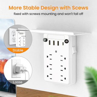 Sakerplus Multi-plug outlet with night light