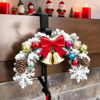 Sakerplus Adjustable Fireplace Garland and Stocking Hanger