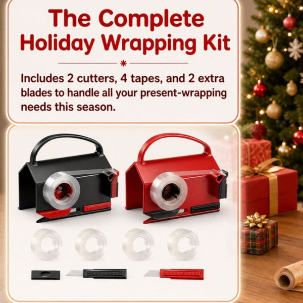 Sakerplus® Wrapping Paper Cutter Tape Dispenser Kit