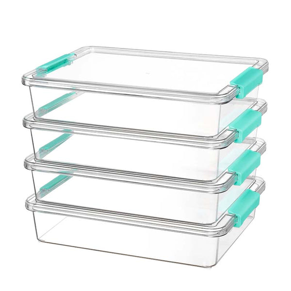 Sakerplus® Transparent Stackable Storage Box with Lid