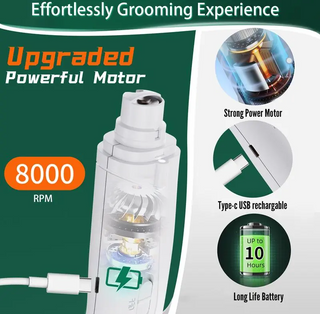 Sakerplus® Ultra Quiet Rechargeable Pet Nail Grinder