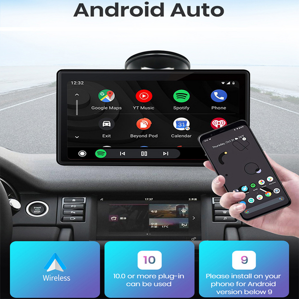 Estéreo portátil con pantalla táctil inalámbrico Sakerplus® CarPlay