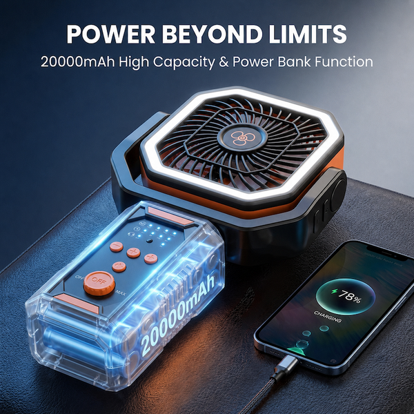 Sakerplus® Portable Rechargeable Camping Fan