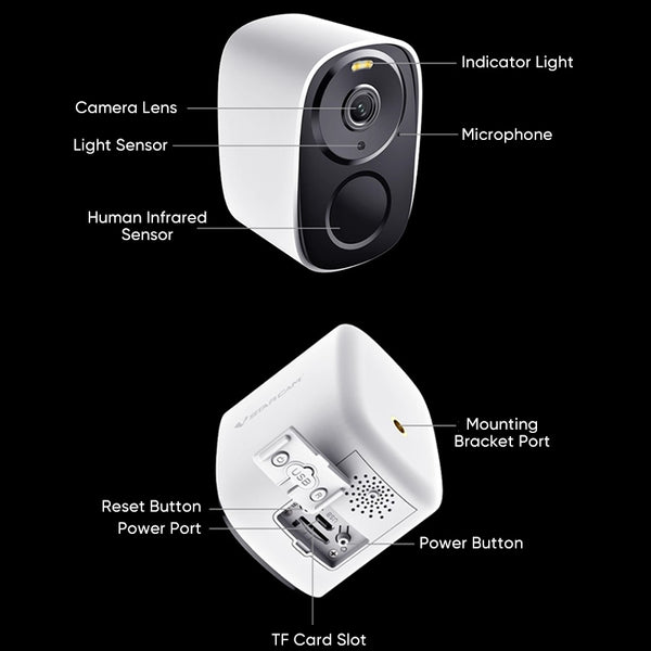 Sistema de cámara de seguridad inalámbrica magnética Sakerplus®