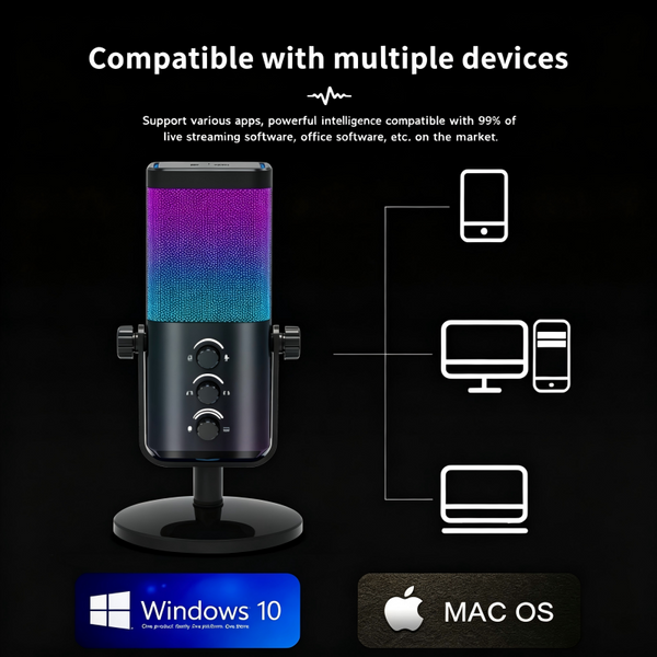 Sakerplus® RGB Gaming Microphone
