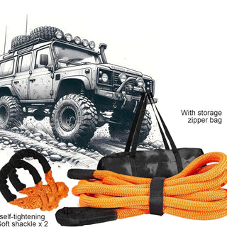 Sakerplus Kinetic Recovery Rope With Shackles