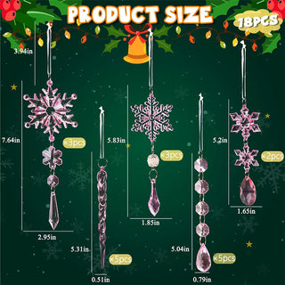 Sakerplus® Acrylic Crystal Christmas Ornaments