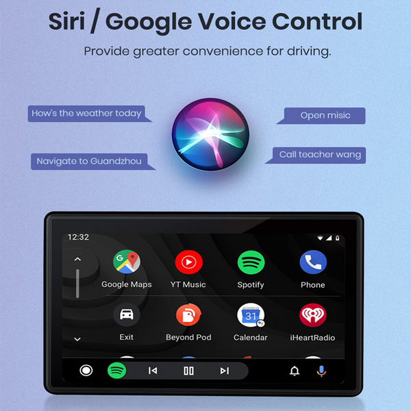Estéreo portátil con pantalla táctil inalámbrico Sakerplus® CarPlay