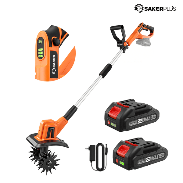 Saker® Cordless Electric Garden Tiller Cultivator