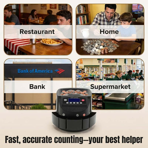 Sakerplus® Automatic Coin Counter Sorter
