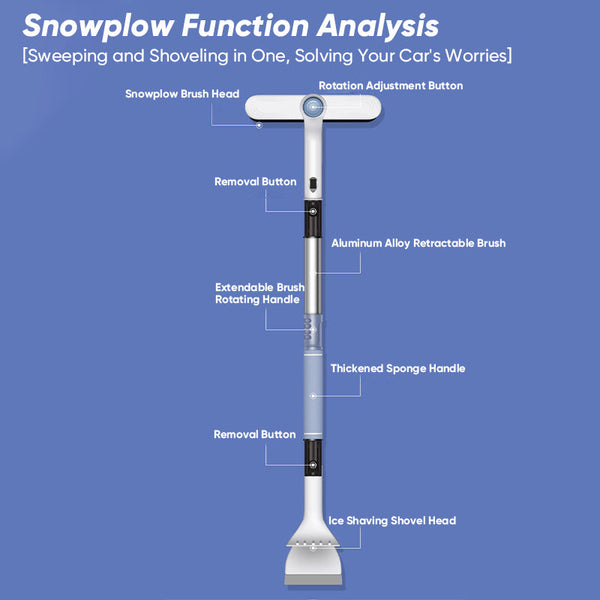 Cepillo para nieve y raspador de hielo 2 en 1 Sakerplus®
