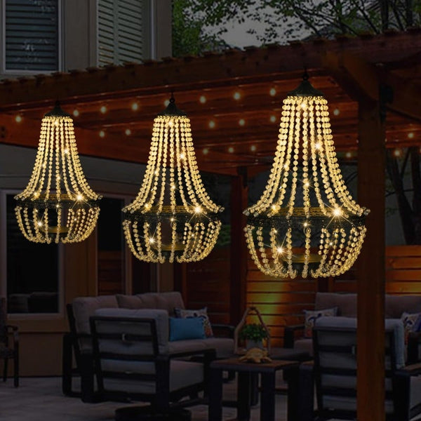 Sakerplus® Hanging Solar Chandelier Outdoor Lantern