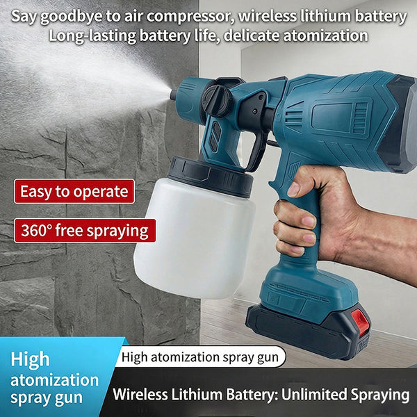 Sakerplus® Cordless High Atomization Electric Paint Sprayer