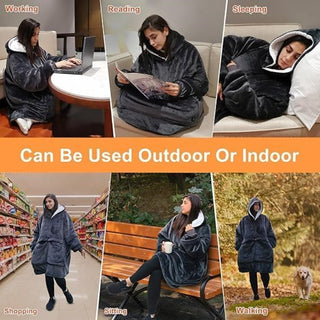 Sakerplus Cordless Oversized Heated Hoodie Blanket