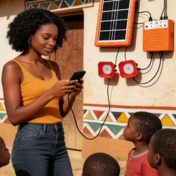 Sakerplus® Portable Solar Power System With LED Lights