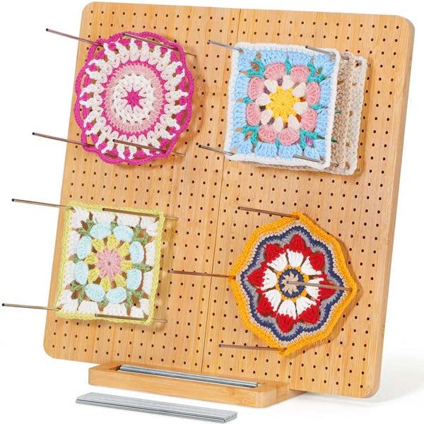 Sakerplus® Bamboo Crochet Blocking Board With Pins