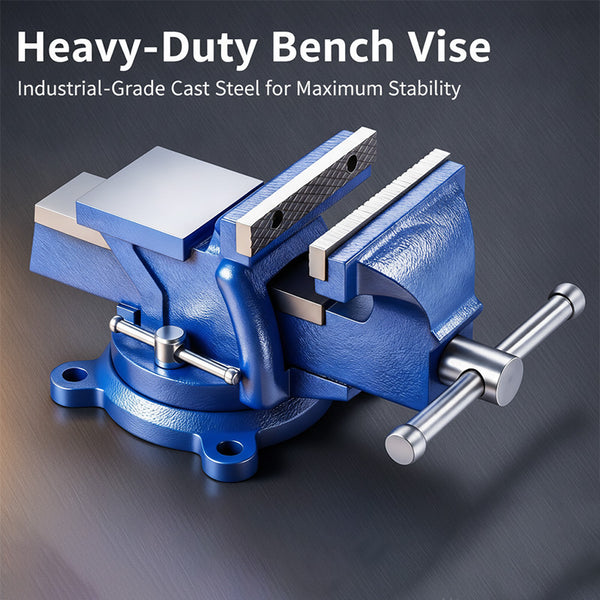Sakerplus® Heavy Duty Swivel Base Bench Vise