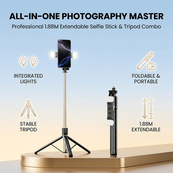 Sakerplus® Portable Extendable Phone Tripod Selfie Stick