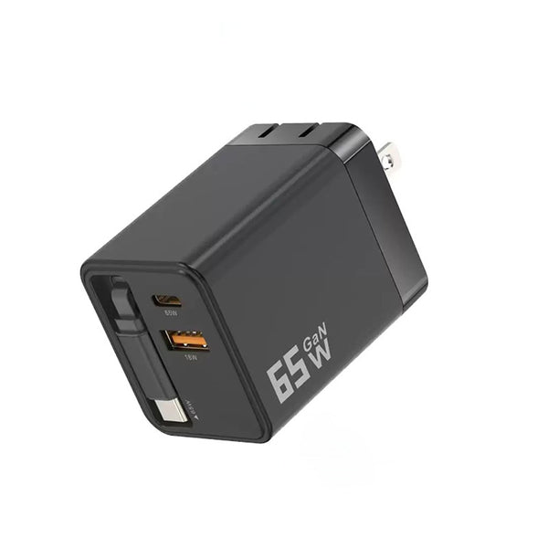 Sakerplus Compact Dual Retractable USB Charger