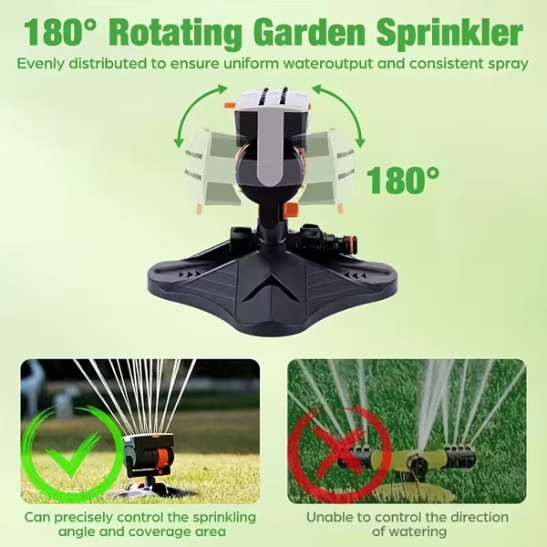 Sakerplus®  Adjustable Oscillating Sprinkler Wide Coverage